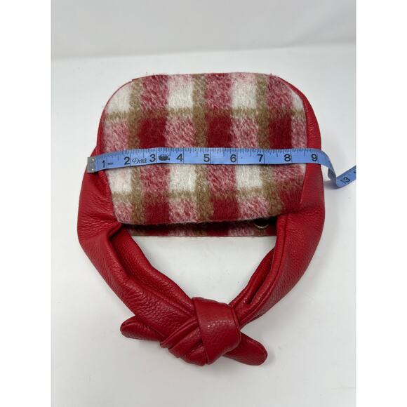 Sundance NWOT Red Plaid Soire Knotted Mini Hand Bag - Picture 5 of 7
